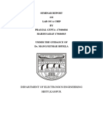 Seminar Report ON Lab On A Chip BY PRANJAL GUPTA - 170106026 HARSH SARAF-170106015