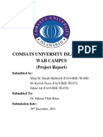 Comsats University Islamabad Wah Campus (Project Report) : Submitted by