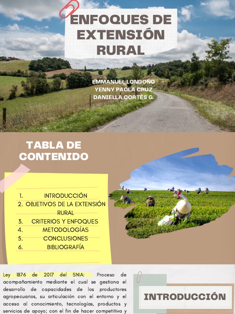 Enfoques de Extensión Rural en Colombia | PDF | Agricultura ...