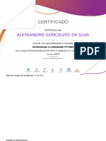 Introdução à Python concluída com aproveitamento