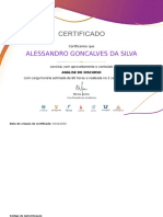 Certificado conclusão curso Análise Discurso