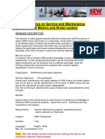 M1.2 - Detail Training On Service and Maintenance Aspects of SEW Motors and Brake System