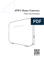 DG8245W2 Home Gateway: Pika-Aloitusopas