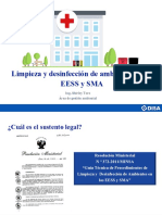 Limpieza y Desinfección de Ambientes en Los EESS, SMA y Cl.