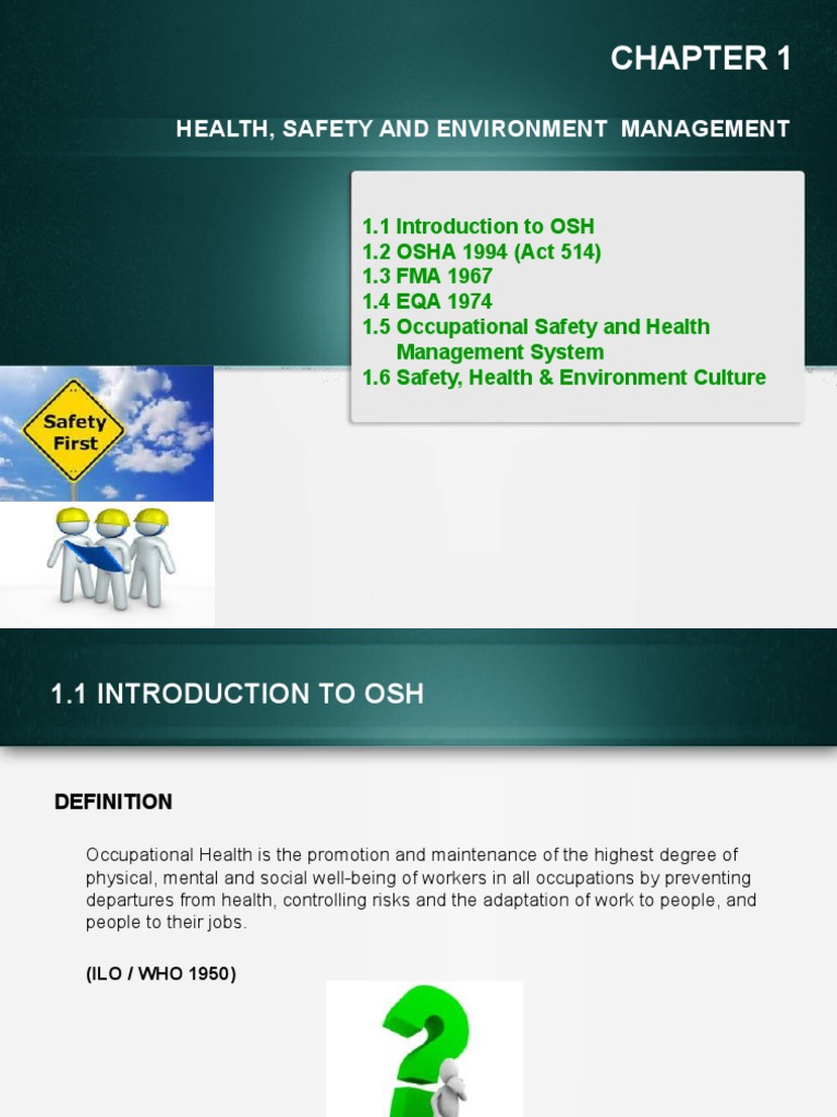 Overview of Occupational Safety Laws | PDF | Occupational Safety And ...