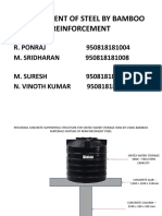 Replacement of Steel by Bamboo Reinforcement