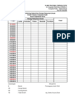 Jadwal Monitoring Kebersihan Ruangan