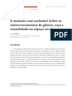 É inclusão, com exclusão? Sobre os entrecruzamentos de gênero, raça e sexualidade no espaço escolar