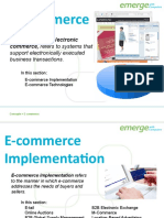 E-Commerce: E-Commerce, or Electronic Commerce, Refers To Systems That