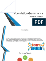 Foundation Grammar - 1: Parts of Speech