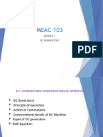 MEAC 103: DC Generators