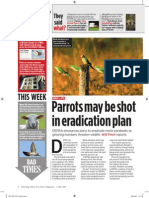 Parrots May Be Shot in Eradication Plans, 4 May 2011