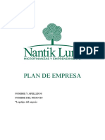 2. Plan de Empresa Nantik Lum Plantilla