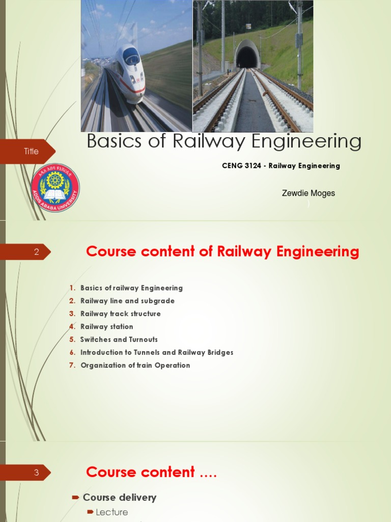 Basics of Railway Engineering Course | PDF | Rail Transport | Transport