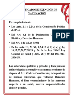 CERTIFICADO DE EXÉNCION DE VACUNACION 