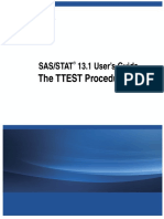 The TTEST Procedure: Sas/Stat 13.1 User's Guide