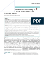 Nutrition and Dementia Care: Developing An Evidence-Based Model For Nutritional Care in Nursing Homes