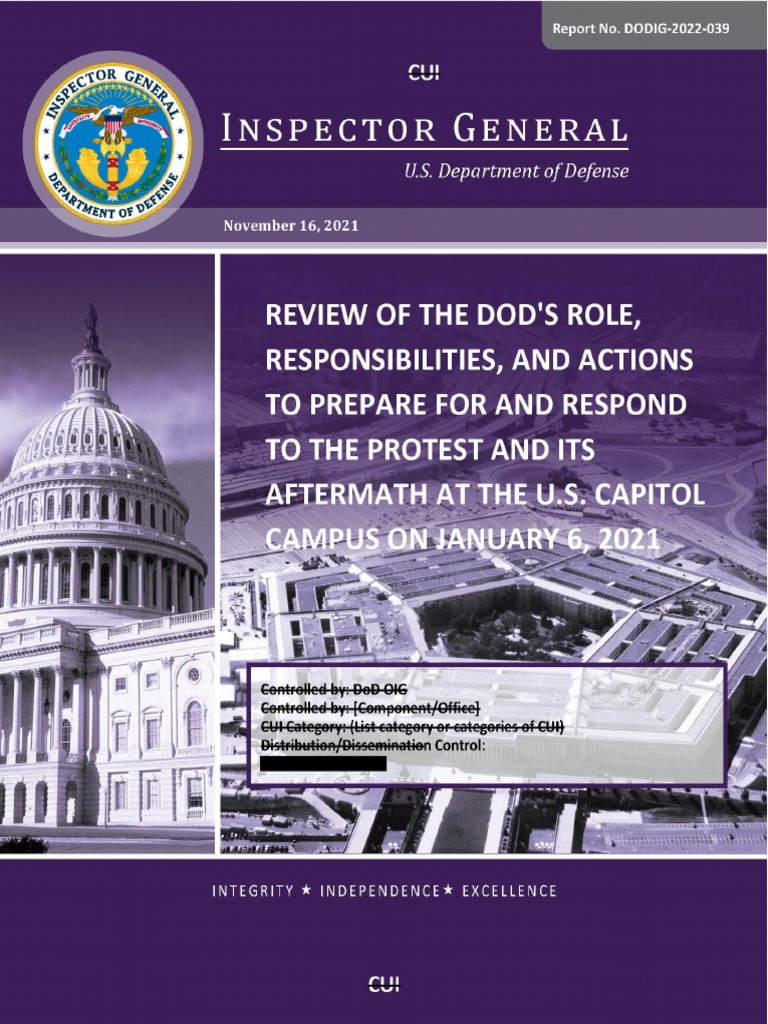 DoD Inspector General Report On Jan 6 | Download Free PDF | United
