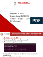 Program: B. Tech Course Code:BCSE3096 Course Name: Cloud Application Development