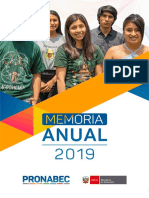 Memoria Anual Del Pronabec 2019 PDF