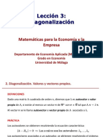 Lección 3 - Diagonalizacion - Soloautovalores