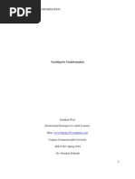Download Teaching to Transform - An Exploration of the Theory and Practice of Transformative Learning Theory by Jonathan H West SN54861059 doc pdf
