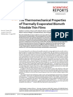 The Thermomechanical Properties of Thermally Evaporated Bismuth Triiodide Thin Films