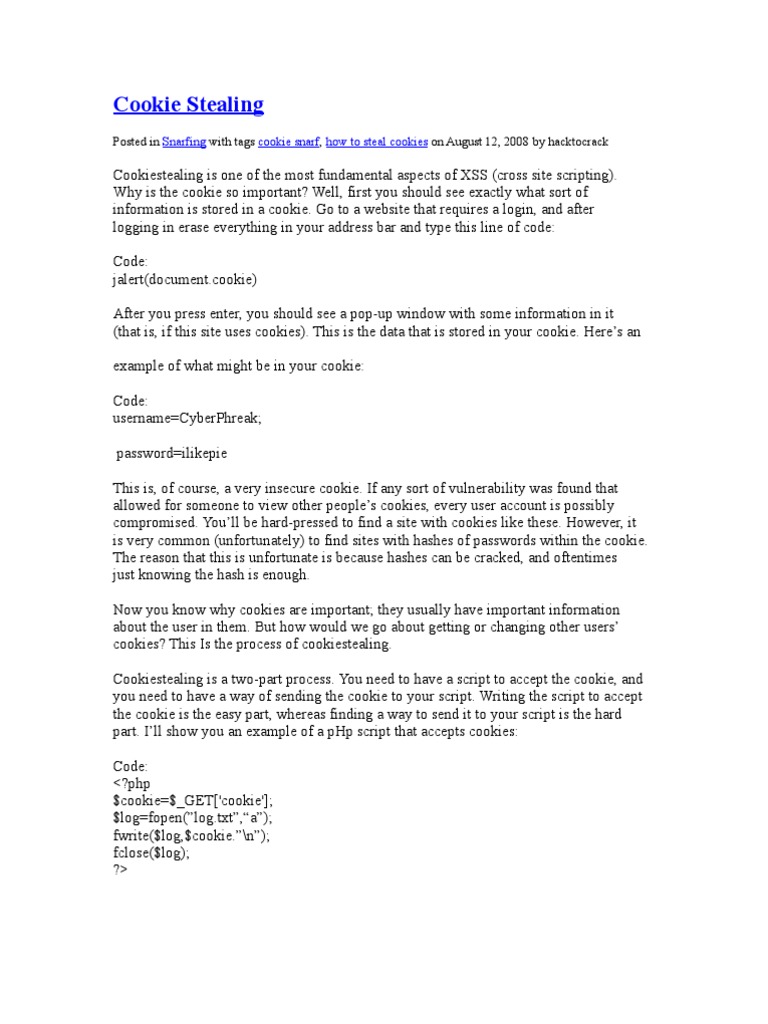 SQL Injection 4 | PDF | Http Cookie | Computer Security