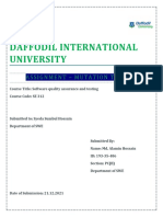 Daffodil International University: Assignment - Mutation Testing