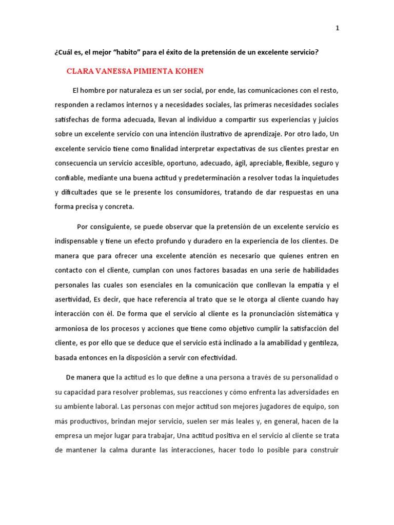 Claves para un Excelente Servicio al Cliente | PDF | Cliente | Servicio ...