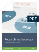 Research Methodology: Assignments 3: Researches Summaries