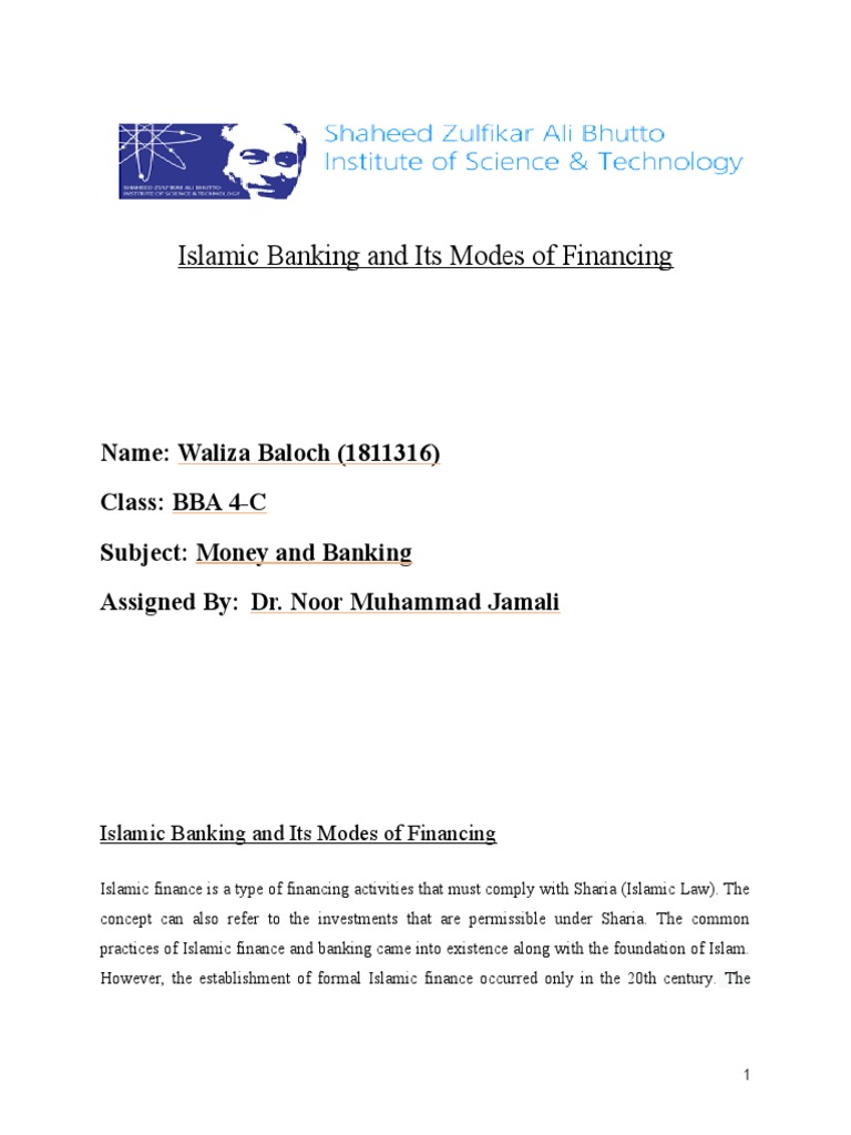 Islamic Banking: Modes of Financing Overview | PDF | Islamic Banking ...