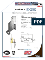 Ficha Técnica: Freno para Cable Acero 8Mm Entrada Rapida