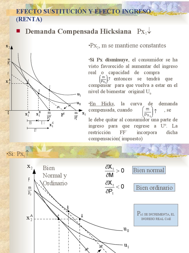 Efecto Sustitución e Ingreso en Demanda | PDF | Mercado (economía ...