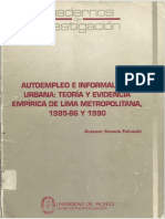 Yamada Autoempleo e Informalidad Urbana Teoría y Evidencia Empírica Lima Metrop, 1985-86 y 1990 (1994)