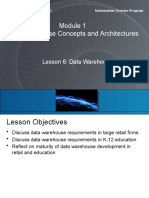 Data Warehouse Concepts and Architectures