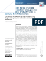 Caracterización de Las Prácticas Contables de Costos y Presupuestos en Las Unidades Productivas de La Comuna 8 de Villavicencio