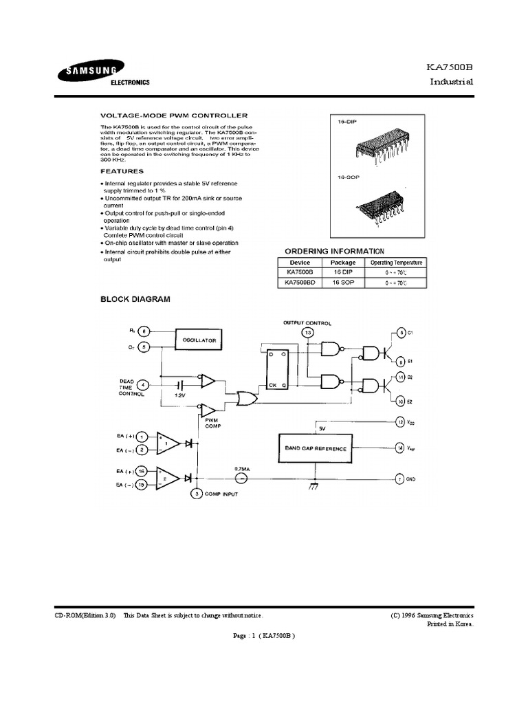 KA7500B Datasheet | PDF | Intellectual Works | Printing