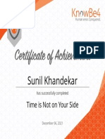 Sunil Khandekar: Time Is Not On Your Side