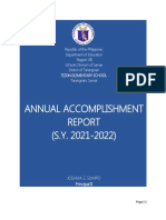 Annual Accomplishment (S.Y. 2021-2022)