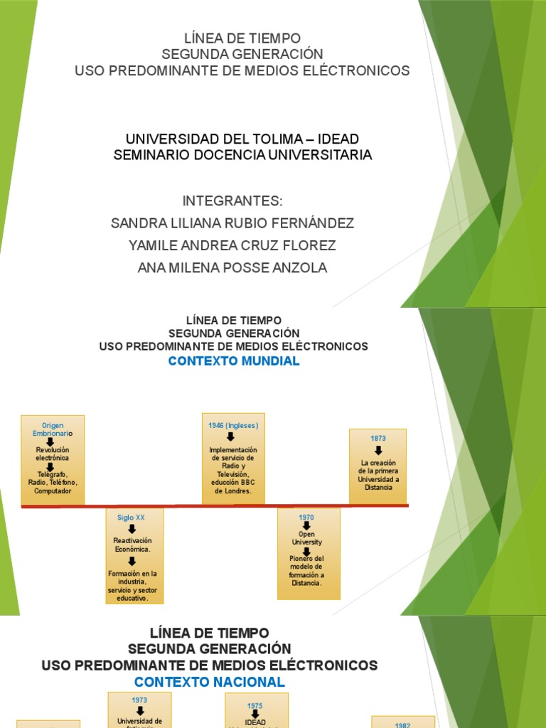 Segunda Generación y Medios Electrónicos | PDF | Universidad
