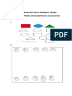 Prueba de Dignóstico 2do A Matematicas