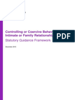 Controlling or Coercive Behaviour - Statutory Guidance