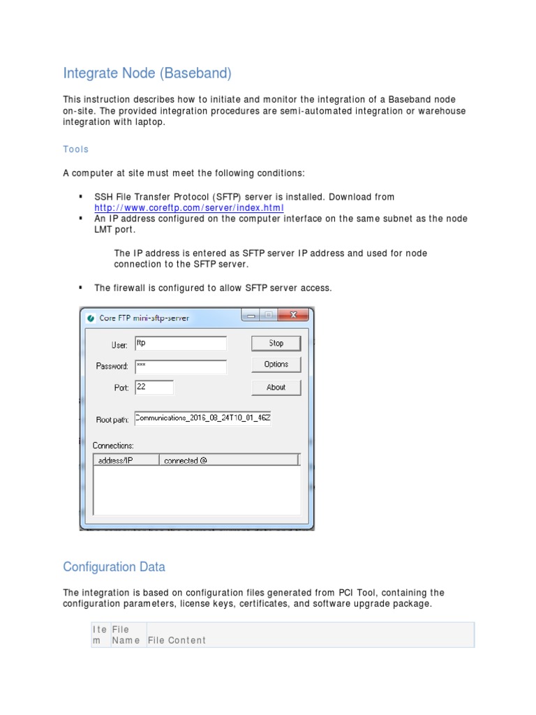 Baseband Node Integration Guide | PDF | File Transfer Protocol ...