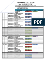 Jadwal Mengajar Ra Darul Ulum