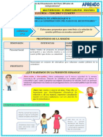 EXPERIENCIA DE APRENDIZAJE 9 - ACTIVIDAD 3- 3ERO Y 4TO - TUTORIA