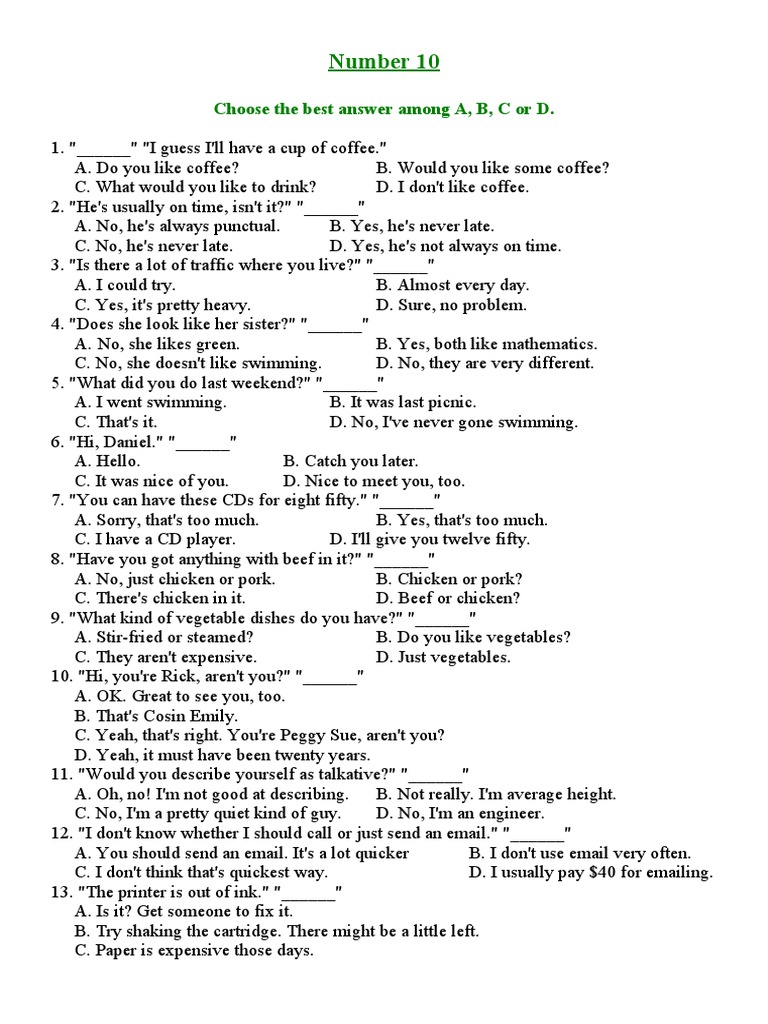Language Functions Exercises with Answers | PDF | Foods | Food And Drink