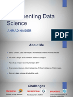Implementing Data Science: Ahmad Haider