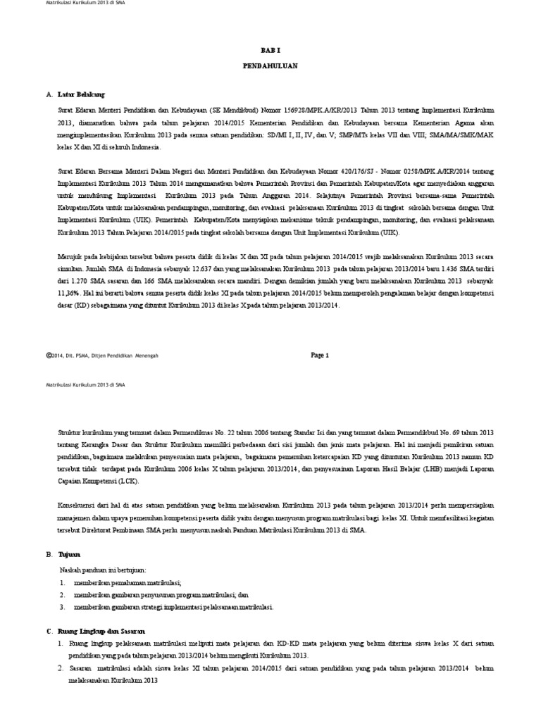 Panduan Matrikulasi Sma | PDF