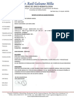 Reporte de Frotis de Sangre Periferica: Dr. Raul Galeano Milla Onco-Hematologo